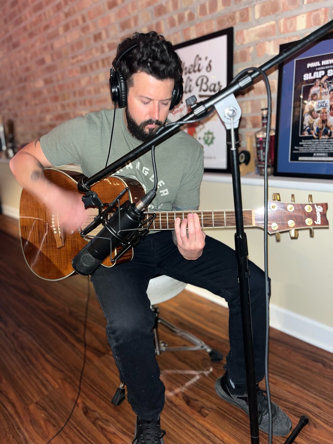 Anthony Lionello tracking guitar