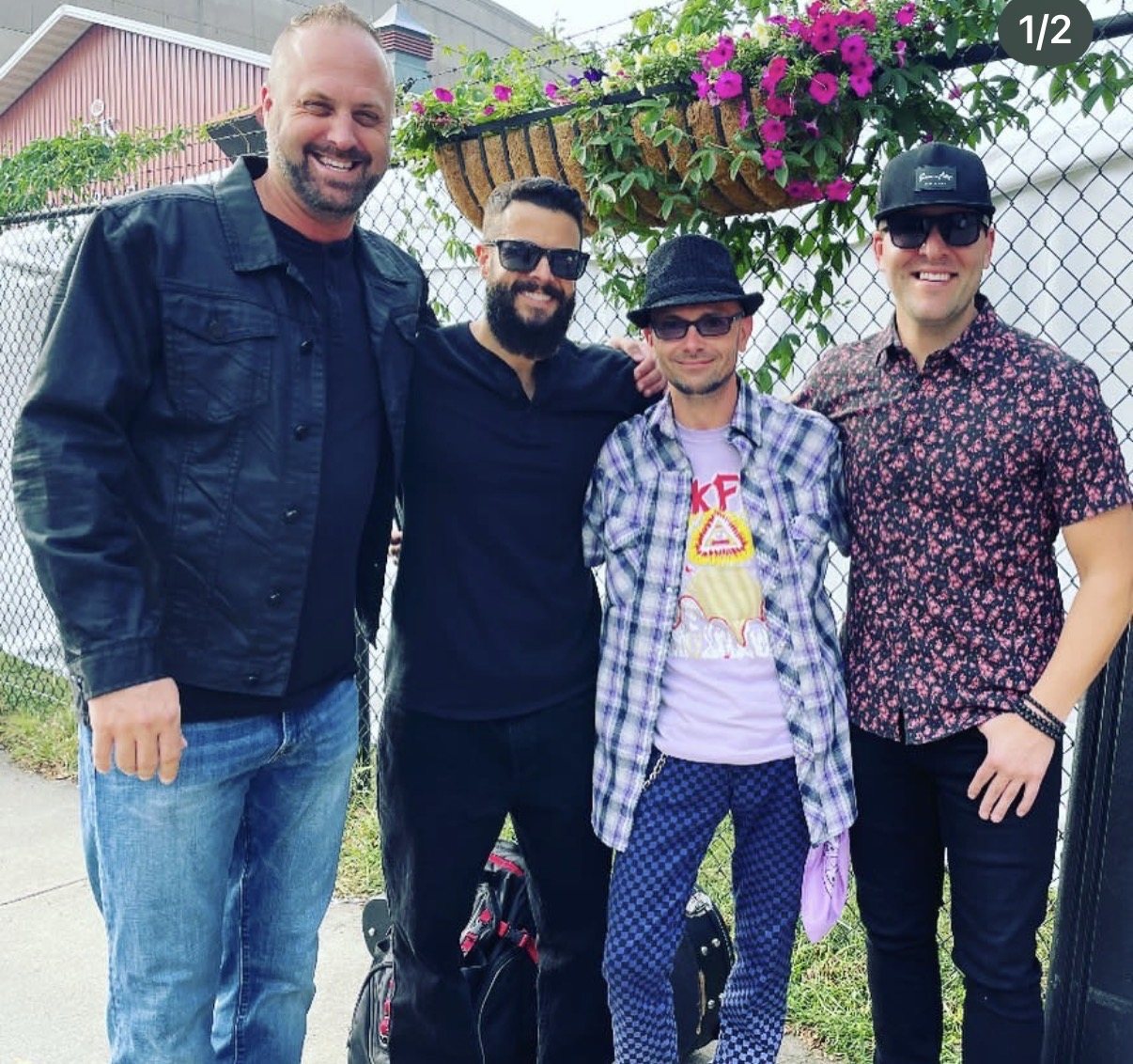 Jimi Falls with fans